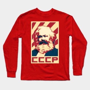 Karl Marx CCCP Retro Propaganda Long Sleeve T-Shirt